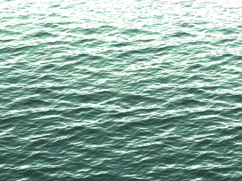 Animated Green Ocean Surface - sea wave with cyclic looped animation 3D Model