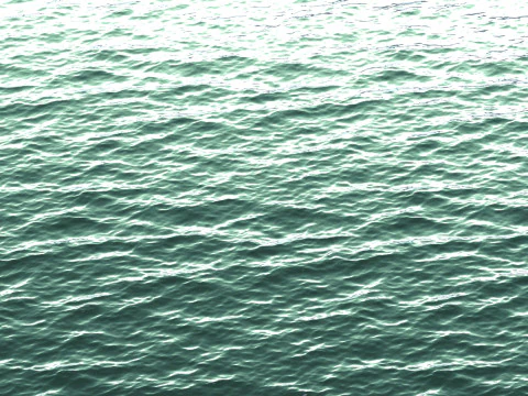 Animated Green Ocean Surface - sea wave with cyclic looped animation 3D Model