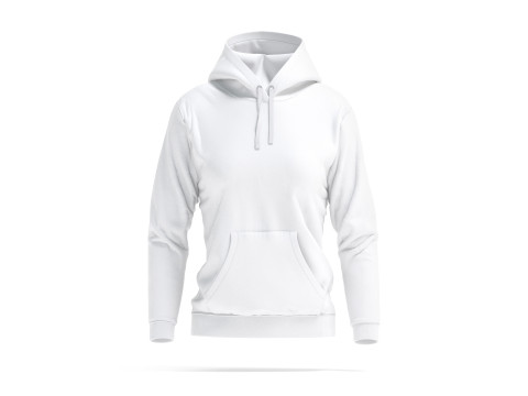 White Womens Hoodie - sport female sweatshirt with hood 3D Model