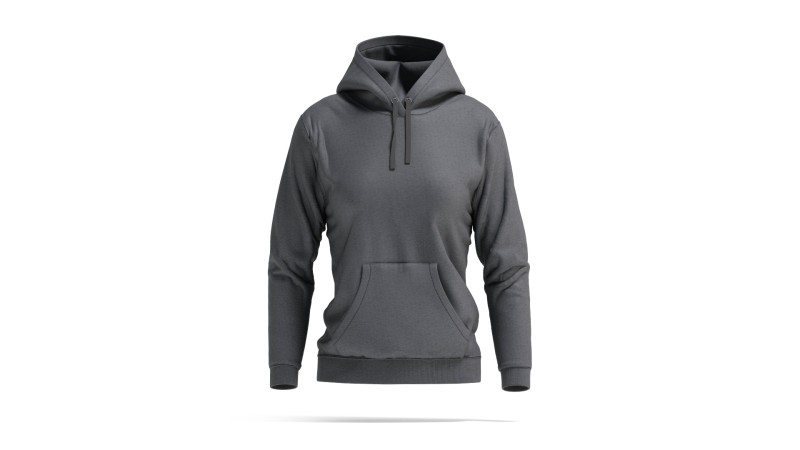 Black Womens Hoodie - sport female sweatshirt with hood 3D 模型 .c4d .max .obj .3ds .fbx .stl .blend