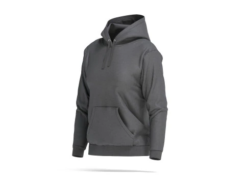 Black Womens Hoodie - sport female sweatshirt with hood 3D Model