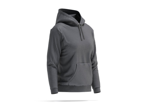 Black Womens Hoodie - sport female sweatshirt with hood 3D 模型