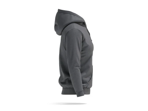 Black Womens Hoodie - sport female sweatshirt with hood 3D Model