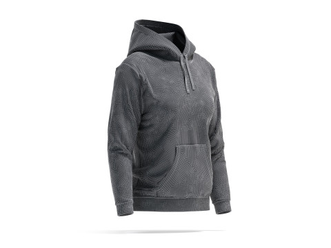 Black Womens Hoodie - sport female sweatshirt with hood 3D 模型