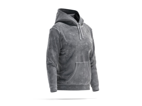 Black Womens Hoodie - sport female sweatshirt with hood 3D 模型