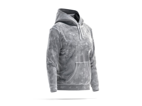 Black Womens Hoodie - sport female sweatshirt with hood 3D 模型