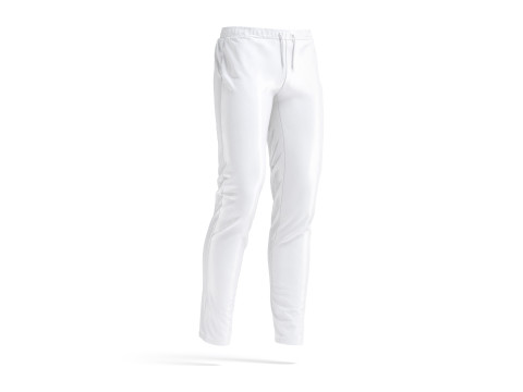 White Sport Pants - sporty training trackpants Modello 3D