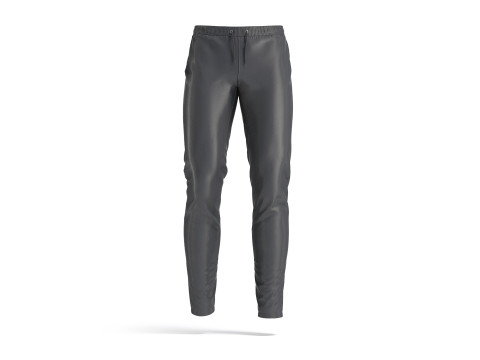 Black Sport Pants - sporty training trackpants 3D 模型