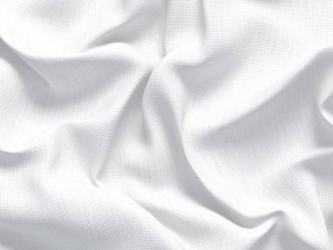 White Crumpled Fabric 4 Types - wrinkled cotton textile set 3D Модель