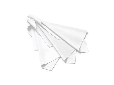White Folded Fabric Sample 4 Types - crumpled cotton textile pieces set 3D Model