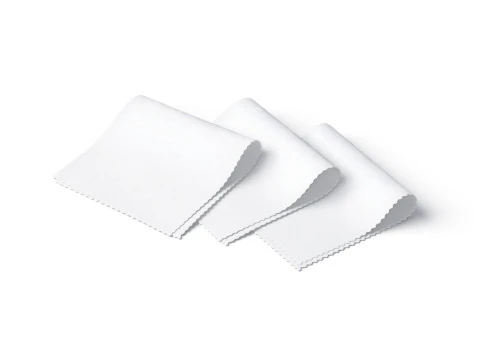 White Folded Fabric Sample 4 Types - crumpled cotton textile pieces set 3D Model