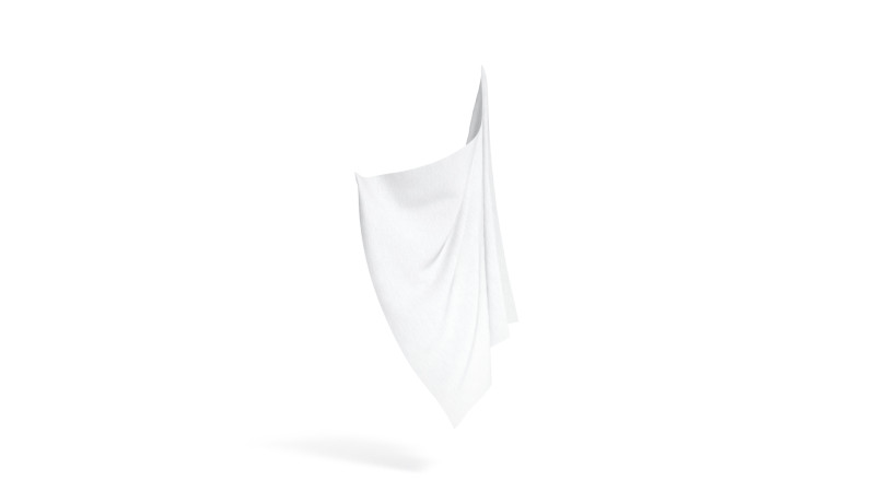 White Fabric Drapery 2 Types - wrinkled cotton textile material sheet Modelo 3D .c4d .max .obj .3ds .fbx .stl .blend 