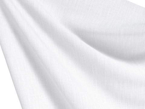 White Fabric Drapery 2 Types - wrinkled cotton textile material sheet Modelo 3D