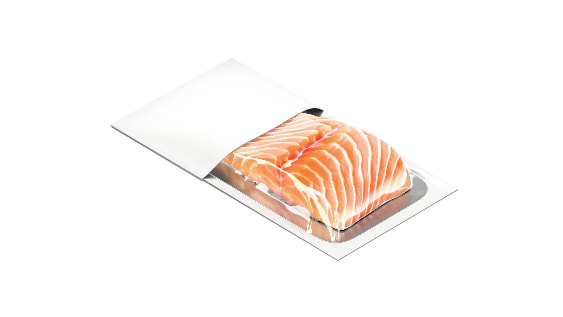 White Salmon Carton Pack - trout cardboard container 3D Model .c4d .max .obj .3ds .fbx .stl .blend 
