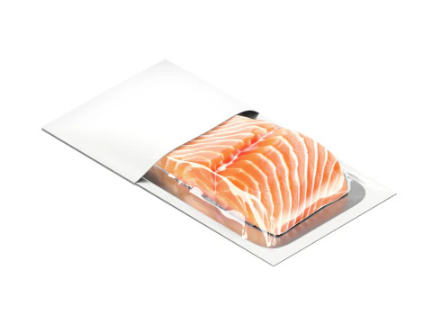 Witte zalmkartonverpakking - kartonnen forelcontainer 3D Model