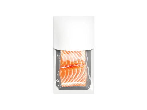 White Salmon Carton Pack - trout cardboard container 3D Model