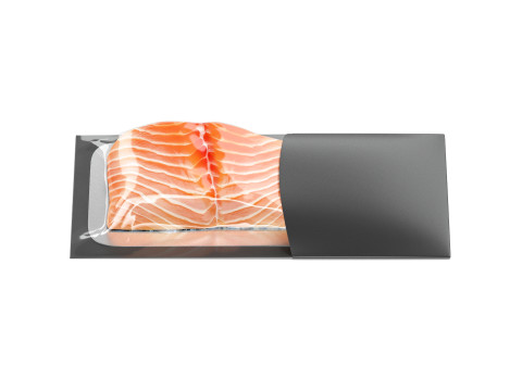Black Salmon Carton Pack - fish cardboard container 3Dモデル