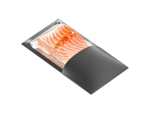 Black Salmon Carton Pack - fish cardboard container 3Dモデル