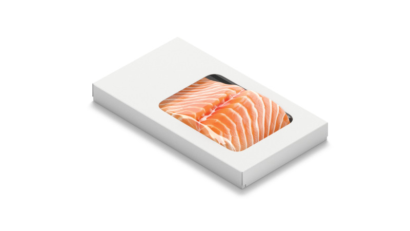 White Salmon Box Pack - fish cardboard tray 3D 模型 .c4d .max .obj .3ds .fbx .stl .blend 