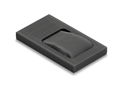 White Salmon Box Pack - fish cardboard tray 3D 模型
