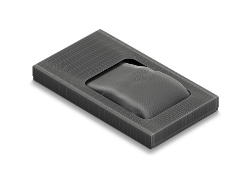 White Salmon Box Pack - fish cardboard tray 3D 模型