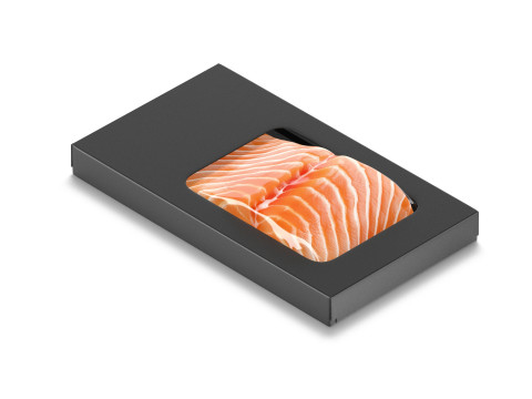 Black Salmon Box Pack - trout cardboard tray Model 3D
