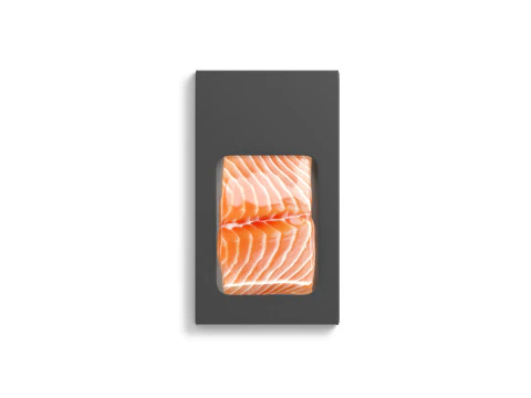 Black Salmon Box Pack - bandeja de papel&atilde;o de truta Modelo 3D