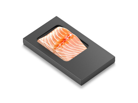 Black Salmon Box Pack - trout cardboard tray Model 3D