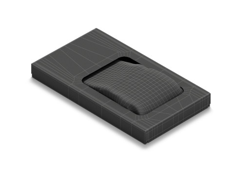 Black Salmon Box Pack - trout cardboard tray Model 3D