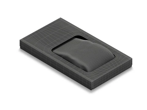 Black Salmon Box Pack - bandeja de papel&atilde;o de truta Modelo 3D
