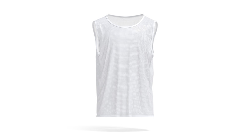 White Football Team Practice Vest - soccer sports bib for training uniform 3D Model .c4d .max .obj .3ds .fbx .stl .blend 