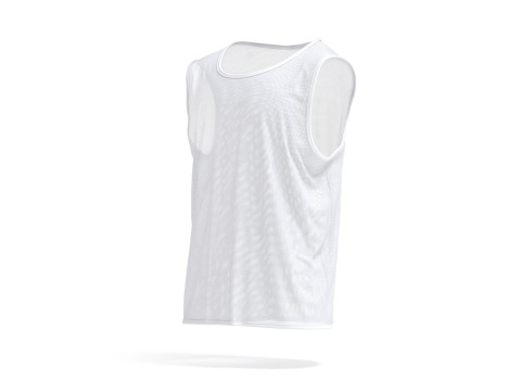 White Football Team Practice Vest - soccer sports bib for training uniform 3D Model
