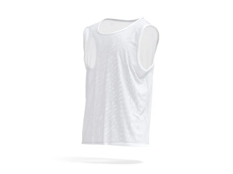 White Football Team Practice Vest - soccer sports bib for training uniform 3D Model