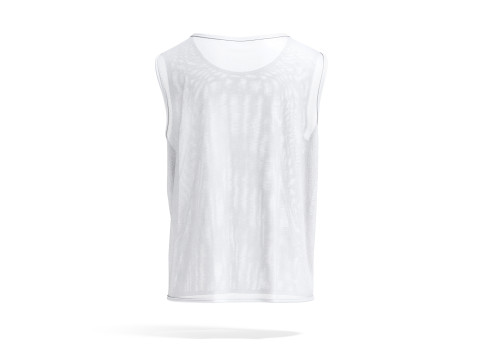 White Football Team Practice Vest - soccer sports bib for training uniform 3D Model