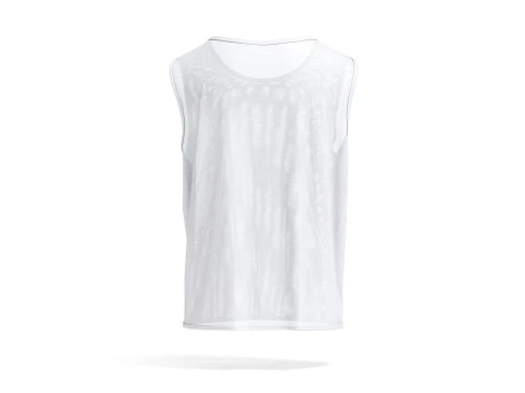 White Football Team Practice Vest - soccer sports bib for training uniform 3D Model