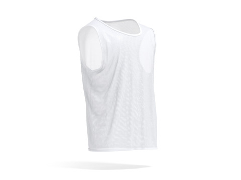 White Football Team Practice Vest - soccer sports bib for training uniform 3D Model