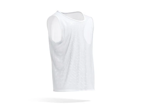 White Football Team Practice Vest - soccer sports bib for training uniform 3D Model