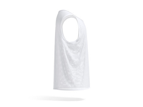 White Football Team Practice Vest - soccer sports bib for training uniform 3D Model