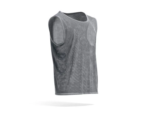 White Football Team Practice Vest - soccer sports bib for training uniform 3D Model