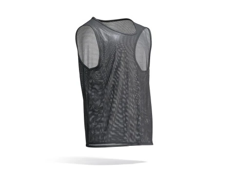 Black Football Team Practice Vest - soccer sports bib for training uniform 3D Model