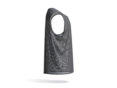 Black Football Team Practice Vest - soccer sports bib for training uniform Modèle 3D