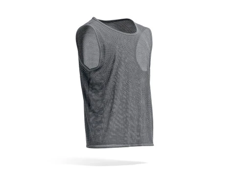 Green Football Team Practice Vest - soccer sports bib for training uniform 3D Model