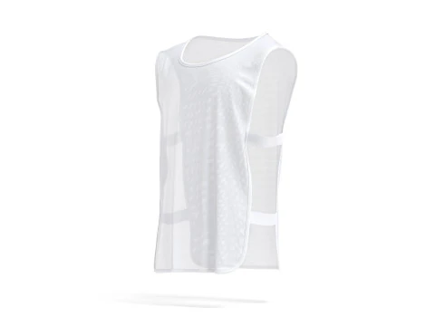 White Football Team Practice Vest - soccer sports training bib with elastic 3D Model