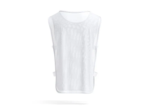 White Football Team Practice Vest - soccer sports training bib with elastic 3D Model