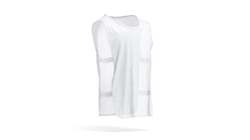 White Football Team Practice Vest - soccer sports training bib with elastic 3Dモデル .c4d .max .obj .3ds .fbx .stl .blend