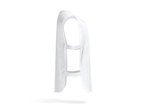 White Football Team Practice Vest - soccer sports training bib with elastic 3Dモデル