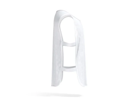 White Football Team Practice Vest - soccer sports training bib with elastic 3D Model