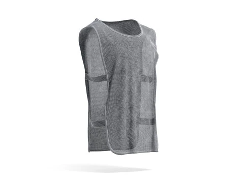 White Football Team Practice Vest - soccer sports training bib with elastic 3D Model
