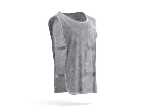 White Football Team Practice Vest - soccer sports training bib with elastic 3Dモデル