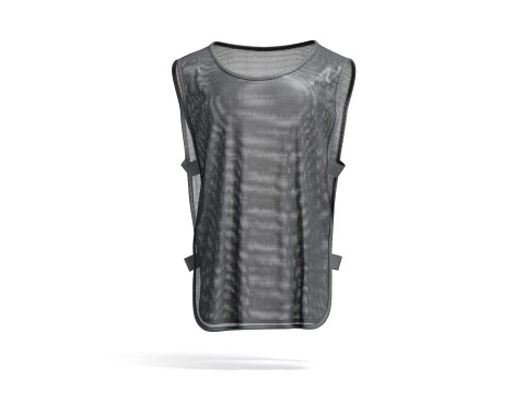 Black Football Team Practice Vest - soccer sports training bib with elastic 3D Model